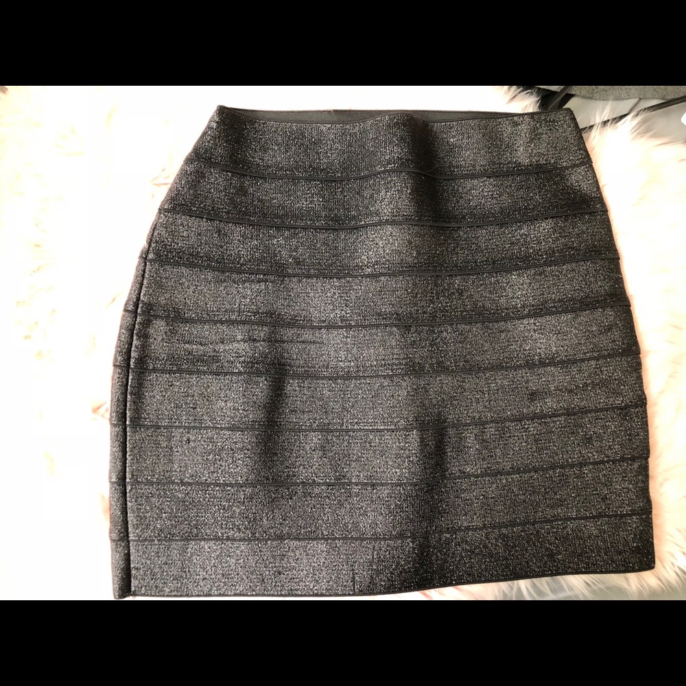 Black metallic skirt